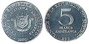 Burundi 5 Francs KM#20 UNC 1989