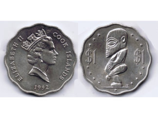 Cook Islands 1 Dollar UNC of 1992