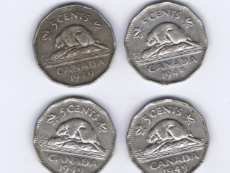 Canada 1949 Nickel Pictures George VI & Beaver - Roll of 40