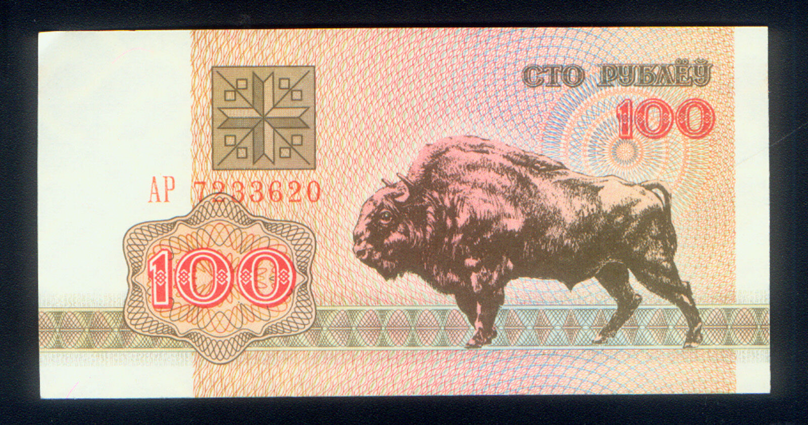 WHOLESALE - BRICK of 1000 BELARUS 100 R NOTES of 1992 with BISON PICK # 8 UNC