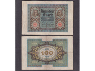 Germany P#69b 100 Marks in F-VF of 1920