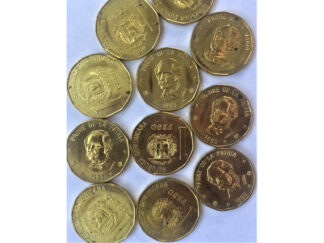 Dominican Republic 1 Peso KM # 80.2 of 1993 UNC - Oxidized